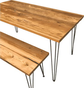 Rustic Wooden Table Lamp with Industrial Legs PNG