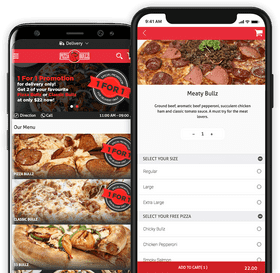 Delicious Food Deals from Pizza Bullz PNG