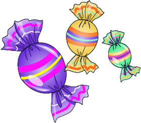 Colorful Cotton Candy Sweet Treats PNG