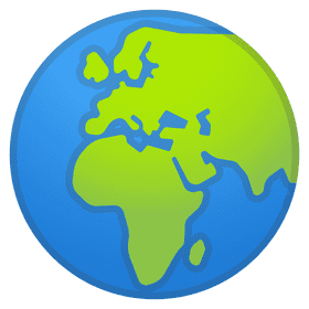 Vibrant Globe of Earth's Continents PNG