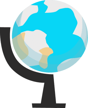 Vibrant Educational Globe of Earth PNG