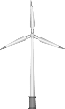 Efficient Wind Turbine for Renewable Energy Generation PNG