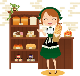 Charming Bakery Delights and Fresh Breads PNG