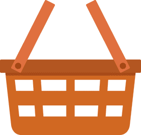 Charming Orange Picnic Basket for Outdoor Adventures PNG