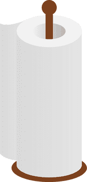 Classic Paper Sheet Roll on Stand PNG