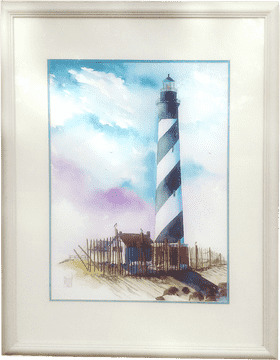 Serene Coastal Beacon The Lighthouse of Tranquility PNG