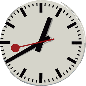 Classic Round Wall Clock Design PNG