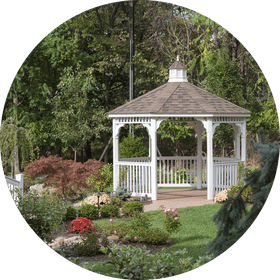 Outdoor Serenity A Tranquil Garden Gazebo Retreat PNG