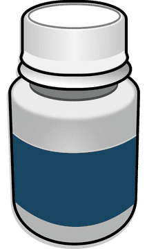Stylish Blue Ink Bottle Design PNG