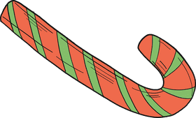 Festive Candy Cane Delight PNG