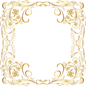 Elegant Floral Art Gallery Frame PNG