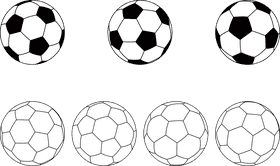 Soccer Ball Variations and Patterns PNG