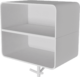 Modern Minimalist Library Shelf Design PNG