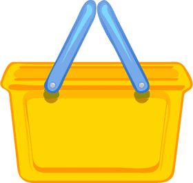 Bright Yellow Laundry Basket for Easy Sorting PNG