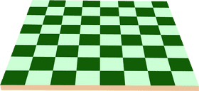 Elegant Green and Cream Chessboard Design PNG
