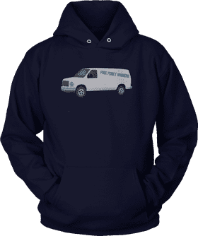 Free Spinner Delivery Van Hoodie PNG