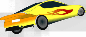 Flame-Adept Speedster Car Design PNG