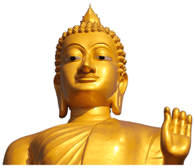 Golden Buddha of Serenity and Peace PNG