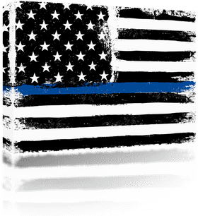 Bold Blue Line American Flag Tribute PNG