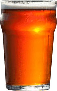 Golden Amber Beer Glass Delight PNG