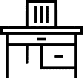 Modern Minimalist Office Desk Setup PNG