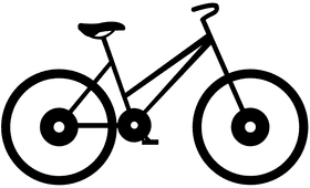 Classic Bicycle Silhouette for Outdoor Adventures PNG