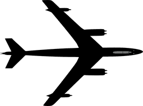 Classic Model Airplane in Silhouette Design PNG