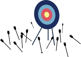 Precision Focus on Archery Target Skills PNG