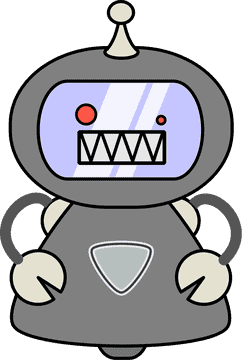 Cheerful Mischief Maker Robot PNG