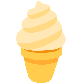 Creamy Delight Ice Cream Cone PNG