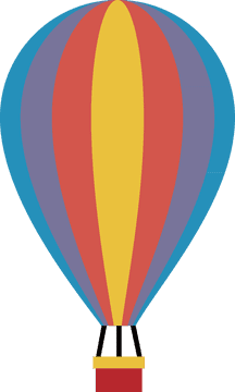 Vibrant Adventure Balloon in the Sky PNG