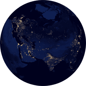 Earth at Night Illuminated Landscapes PNG
