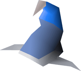 Elegant Blue Origami Crane Sculpture PNG