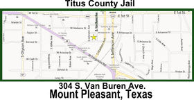 USA Map Highlighting Titus County Jail Location PNG