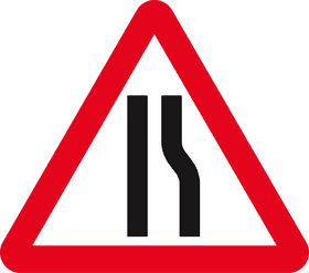 Road Sign for Merging Traffic Ahead PNG