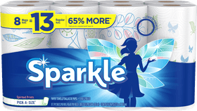 Sparkle Paper Sheet Towels with Spirited Prints PNG