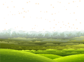 Starry Night Over Lush Green Grass PNG
