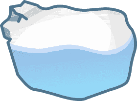 Floating Iceberg of Secrets Beneath the Surface PNG