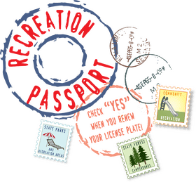 Colorful Recreation Passport Stamp Collection PNG