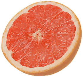 Fresh and Juicy Pink Grapefruit Fruit PNG