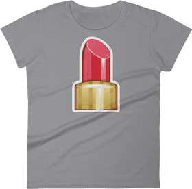 Classic Lipstick Elegance on Gray PNG