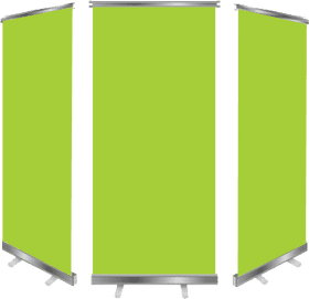 Vibrant Green Promotional Banner Display PNG