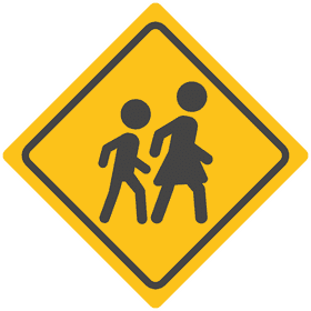 Child Safety Crossing Zone PNG