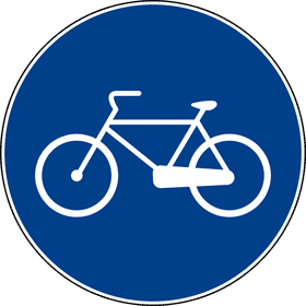 Bicycle Lane Sign for Safe Cycling PNG