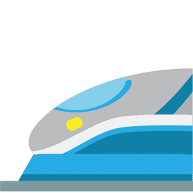 Steam Train of Modern Design PNG