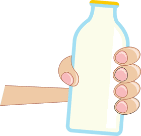 Grocery Essentials Fresh Milk in Hand PNG