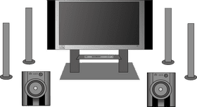 Home Appliance Multimedia Entertainment System Setup PNG