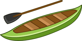 Vibrant Canoe Paddle and Kayak Illustration PNG