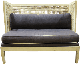 Navy-Inspired Coastal Lounge Seat PNG