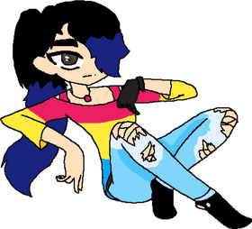 Emo Vibes Rebel with Colorful Style PNG